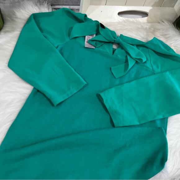 NEW Ann Taylor Tricot Knit Chiffon 3/4 Sleeve Tie Bow Layering Sweater XXSP NWT - Picture 12 of 16